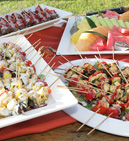 Variety of passed Hors D'oeuvres