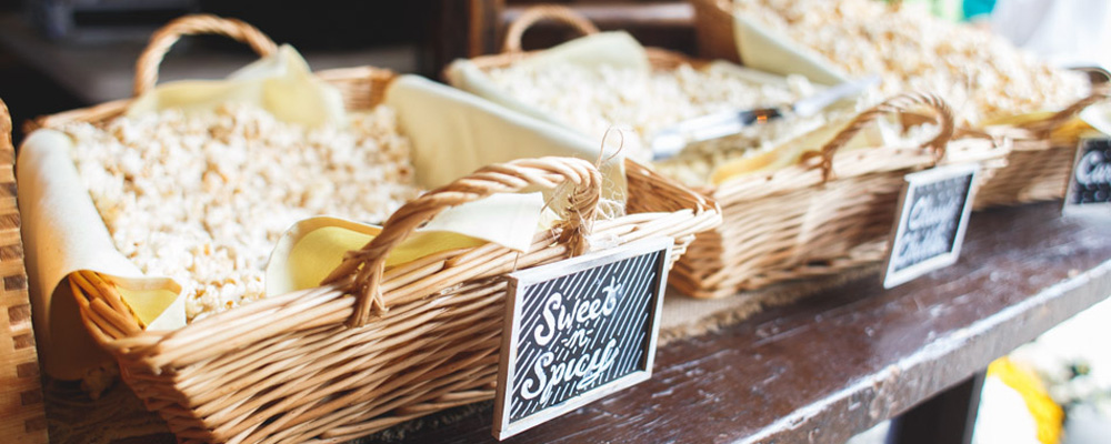 Baskets Containing Catered Food Items